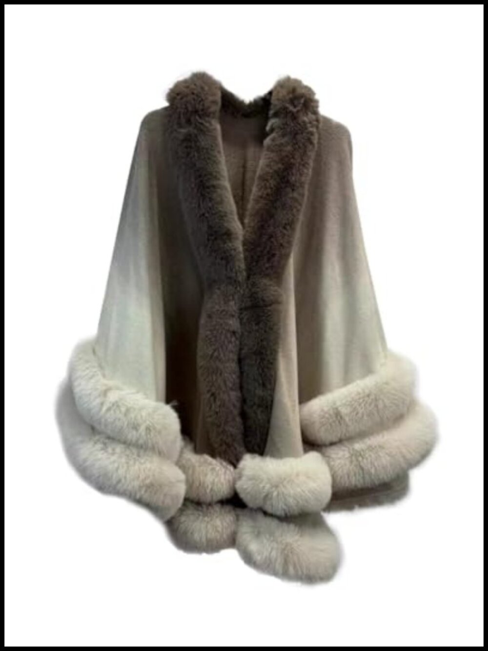 Faux Fur Wraps Shawls Stoles Cape Prom Evening Formal Outwear Coat